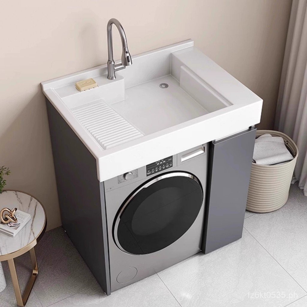 Laundry Sink Laundry Cabinet Balcony Small Apartment Corner Integrated ...