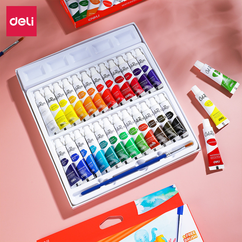 Deli 12/24 Colors 5ml Colorun Watercolor Pigment EC18 | Shopee Philippines