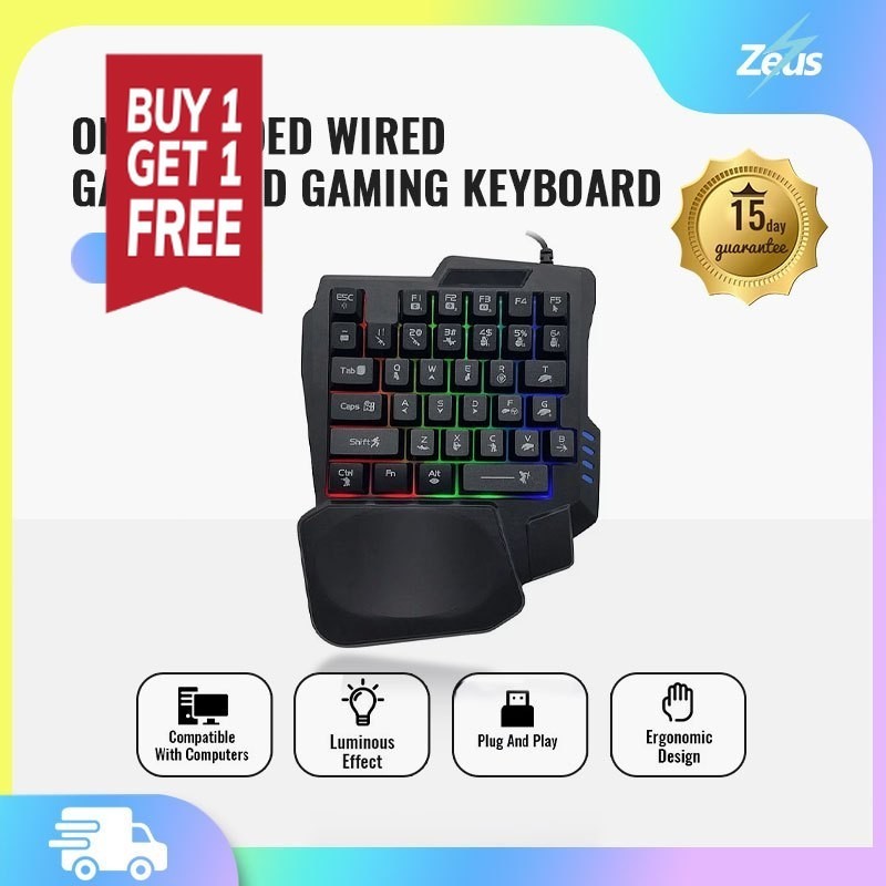 Zeus 35 Keys One-handed Gaming keyboard Ergonomic Keypad for Laptop ...