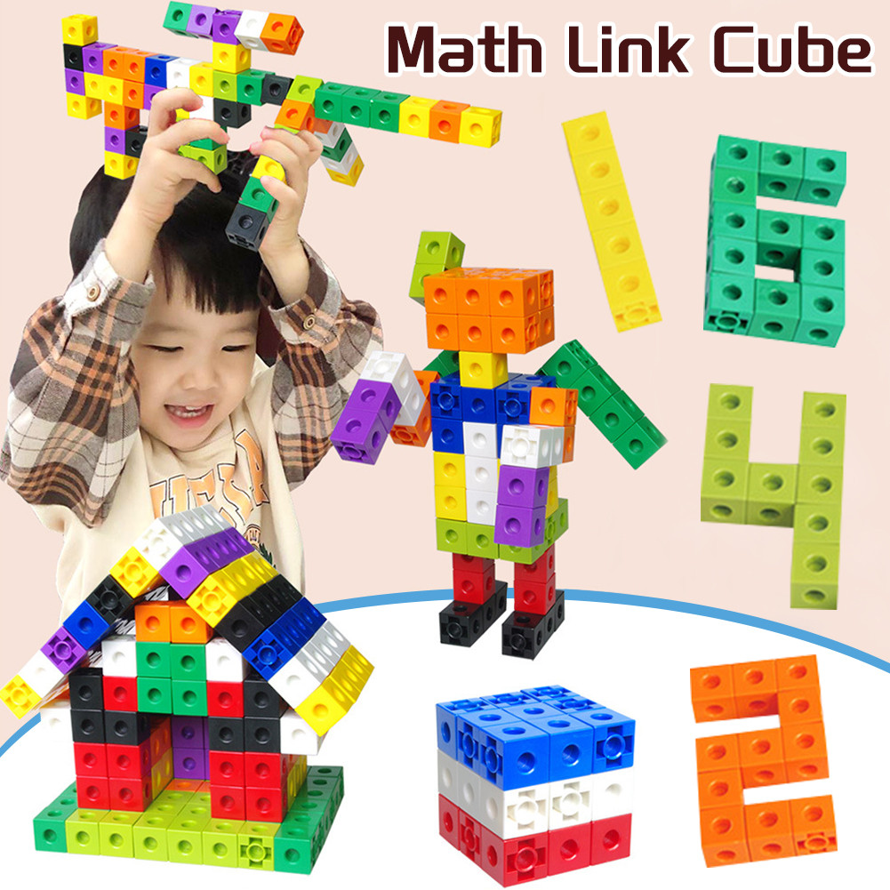 100pcs 2cm Math Link Cubes DIY Toy Set for Kids Educational Gift for ...