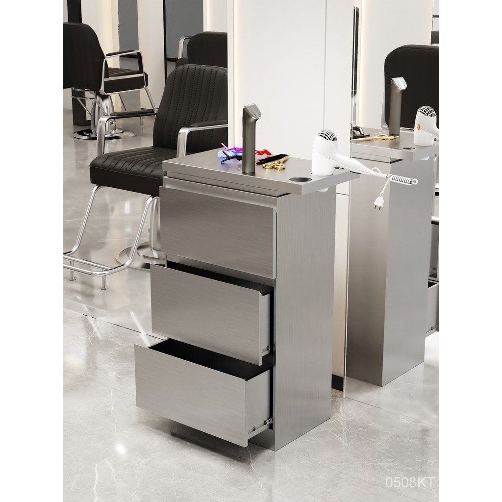 Hair Salon Stainless Steel Size Chart Storage Rack Simple Barber Shop ...