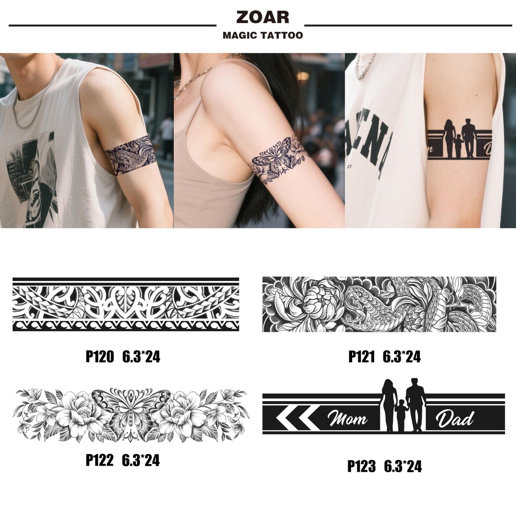 Pagpapadala mula Bulacan Temporary tattoo sticker ZOAR-42【armband ...