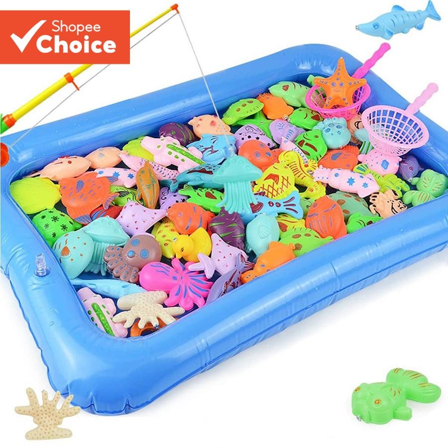 Magnetic Fishing Pool Toys Game for Kids Water Table Bathtub Kiddie ...