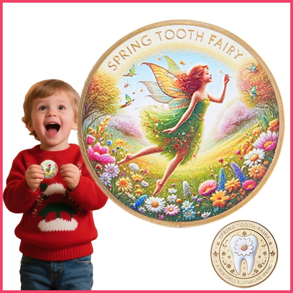 Tooth Fairy Coin Metal Souvenir Coin for Kids Teeth Change Portable ...