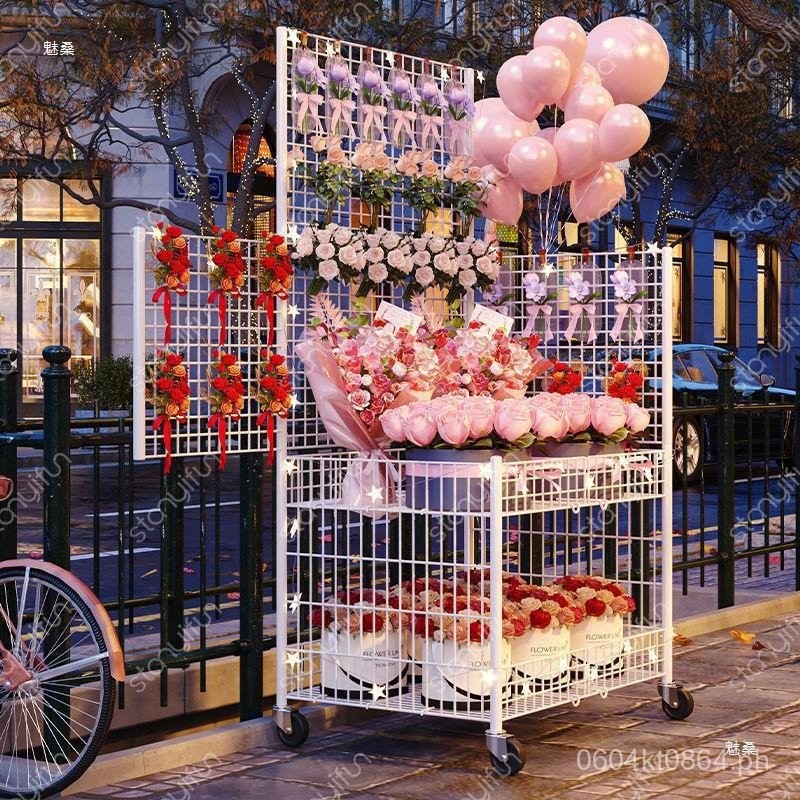 Shelf Business Night Market Display Rack Mobile Supermarket Folding ...