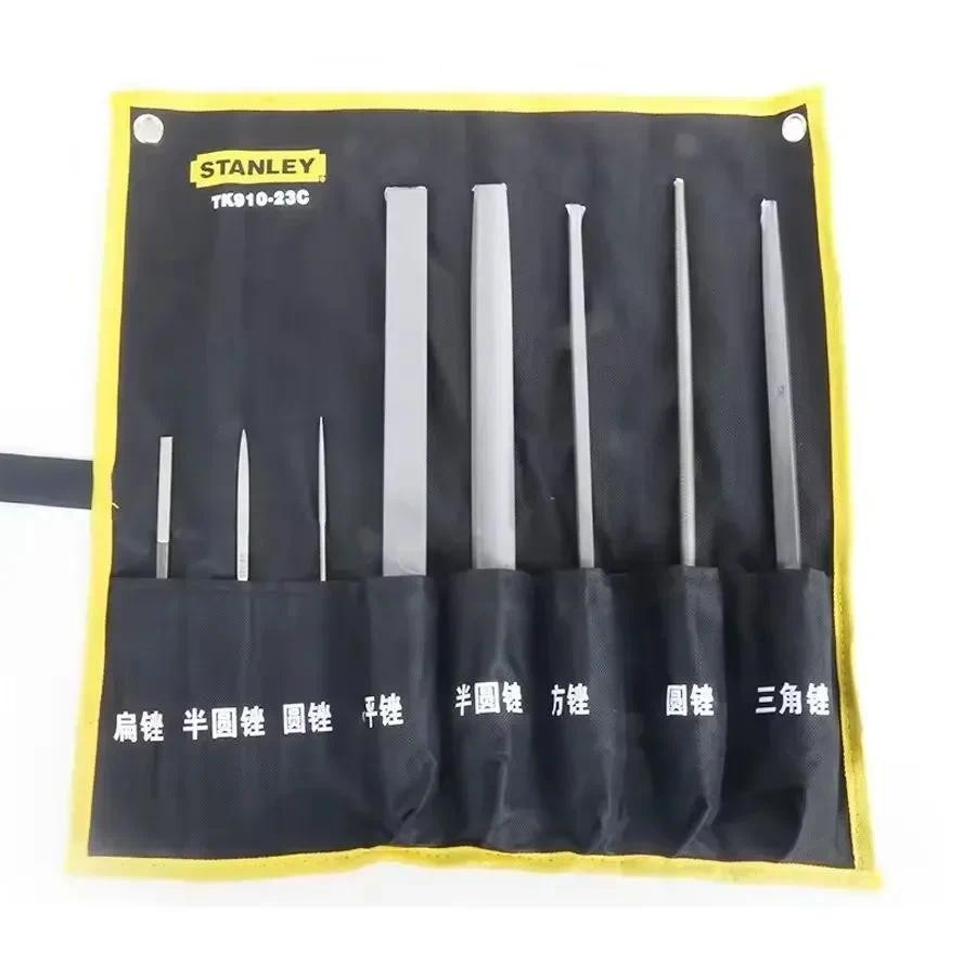 STANLEY TK910-23C File Set 8Pcs&Storage Bag Flat file/Round/Half Round ...