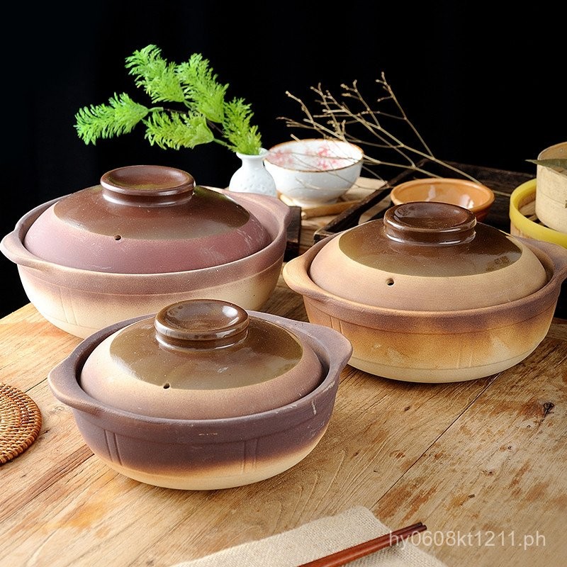 Vintage Clay Pot Rustic Ceramic Stew Pot for Gas Stove Home Use ...