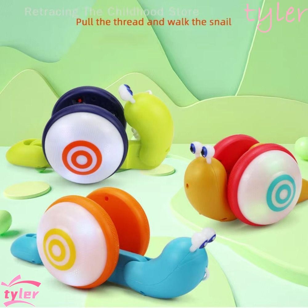 TYLER1 Pull String Snail Car Toy, Baby Walker Cartoon Pet Drag Rope ...