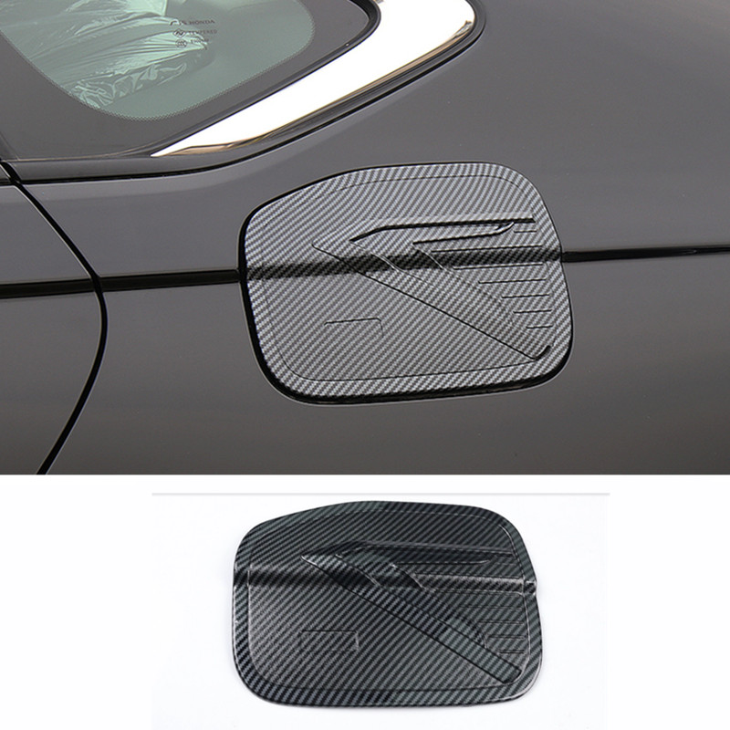 Carbon Fiber Style Fuel Tank Cap Cover Trim For 2022-2024 Jeep Grand Cherokee