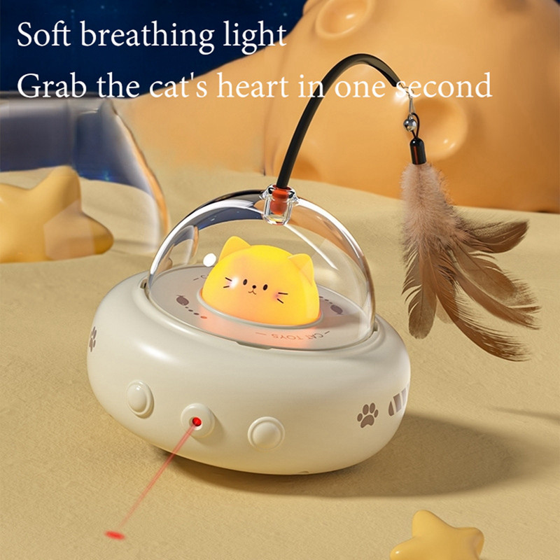 Pet Self-Entertainment Artifact Intelligent Induction Cat Teaser Stick ...