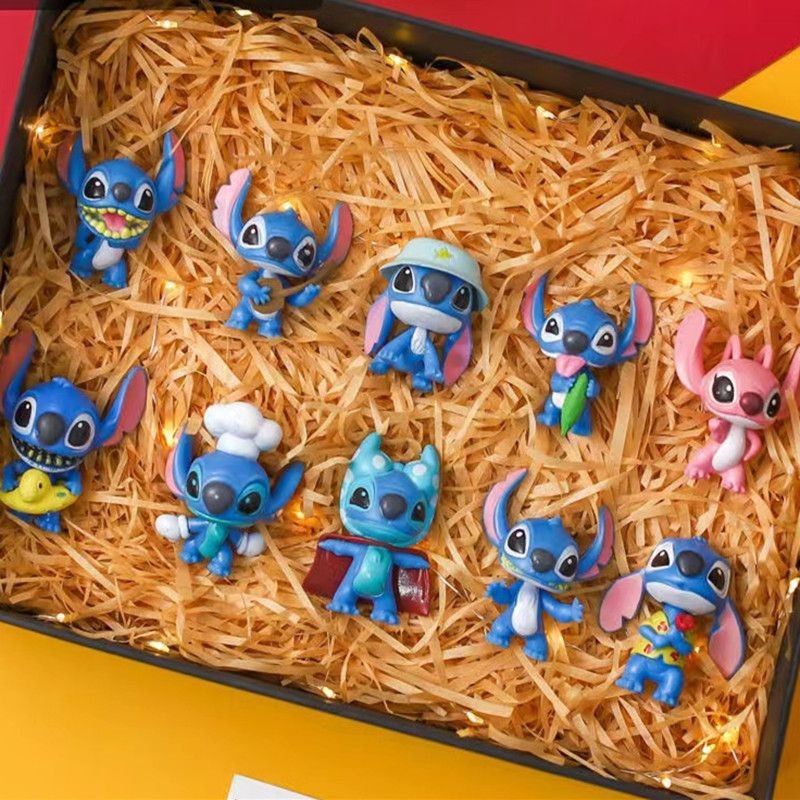 10pcs/set Movies Lilo & Stitch PVC Action Figures Ornaments Stitch 5cm ...