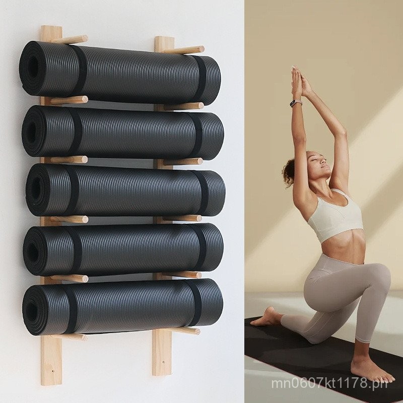 Storage Rack Yoga Mat Solid Wood Storage Rack Foam Private Training ...