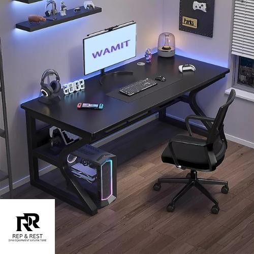 R&R Computer table Arc type office Gaming table with drawer computer ...