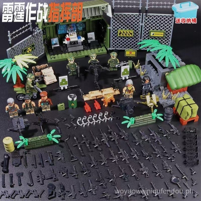 New Military Base Building Blocks Special Forces Figures Armored ...