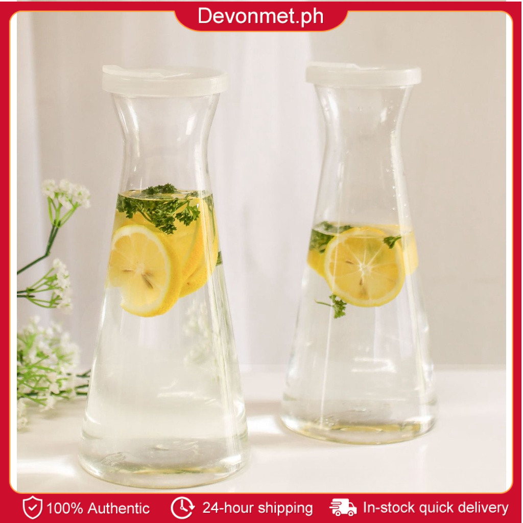 1L Round With White Lid Plastic Cold Water Kettle Large Capacity Juice ...