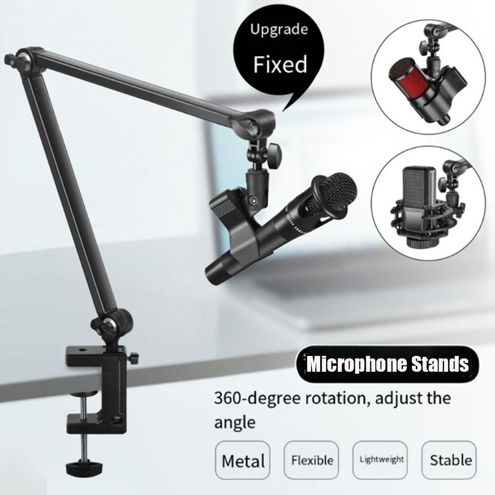 Upgraded alloy microphone stand desktop folding telescopic cantilever ...