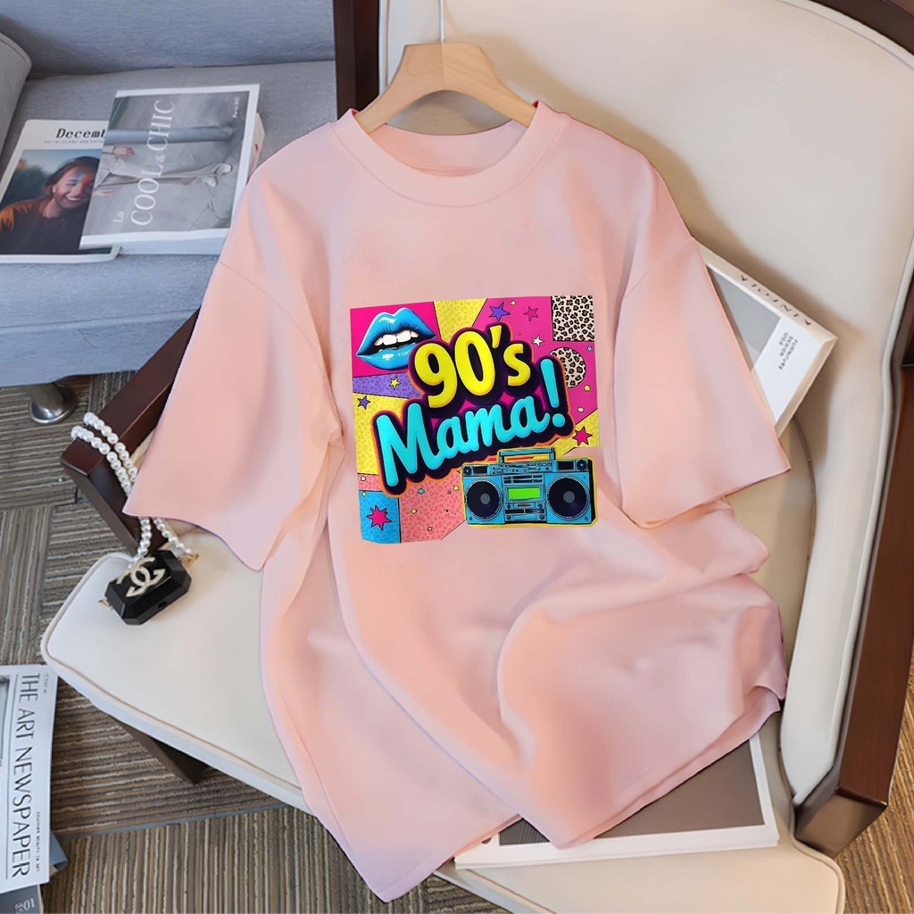 Sikat na Design Ladies Crewneck Tshirt All Cotton Basic Round Neck