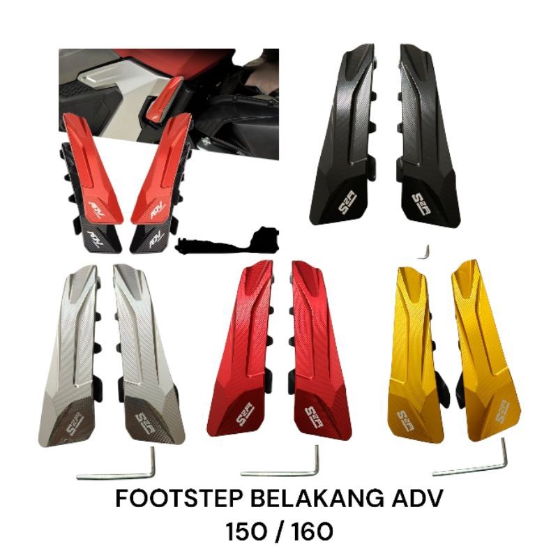 Footstep Honda ADV 150 ADV 160 aluminum cnc rear step cnc ADV 160 ADV ...