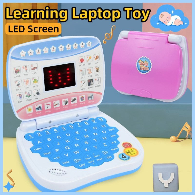 Kids Mini Educational Learning Computer Learning Laptop Toy Montessori ...