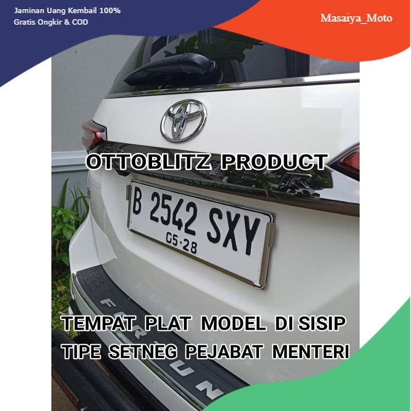 【MMOTO Car number plate holder Stainless Steel model Minister of State ...