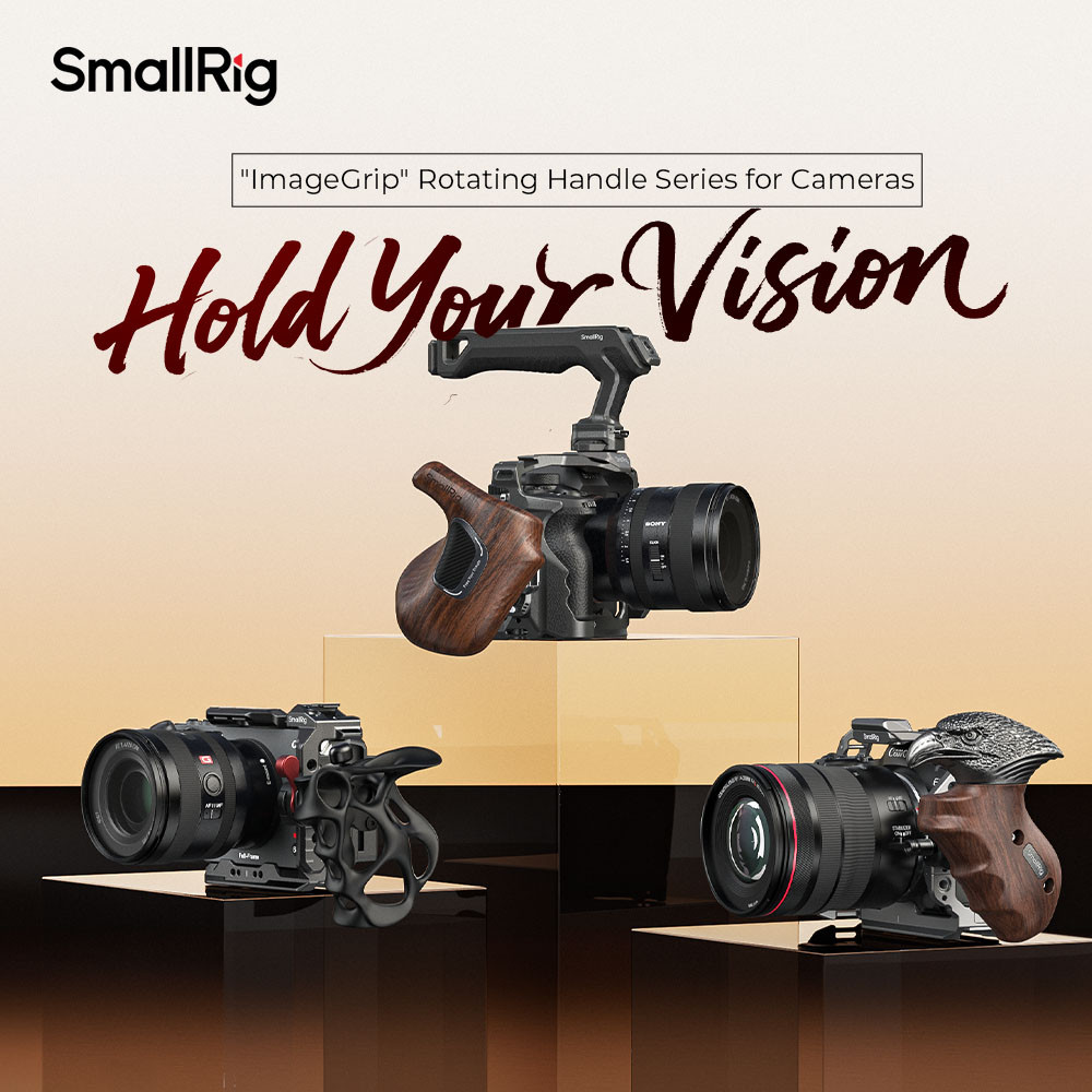 SmallRig Rotating Left-Side /Right-Side Wooden Handle with ARRI Rosette ...
