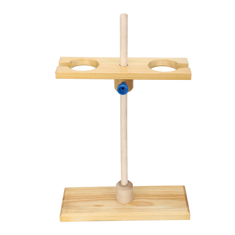 2 Hole Funnel Stand Laboratory Accessory Adjustable Height Wooden ...