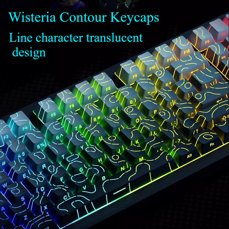 【PH STOCK】Wisteria Gradient Contour Keycaps 4.0 Cherry Profile PBT ...