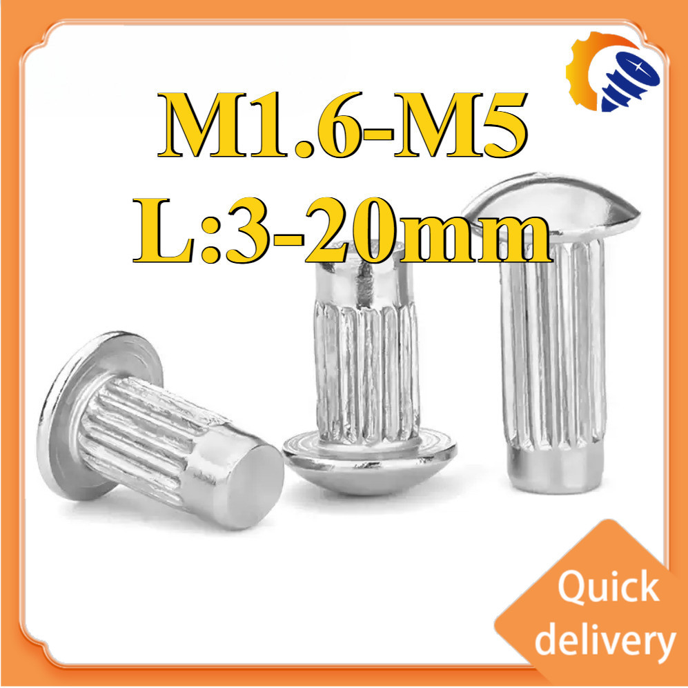 Knurled Signage Rivets [Stainless Steel 304] - Anti-Slip Grip, M1.6-M5 ...