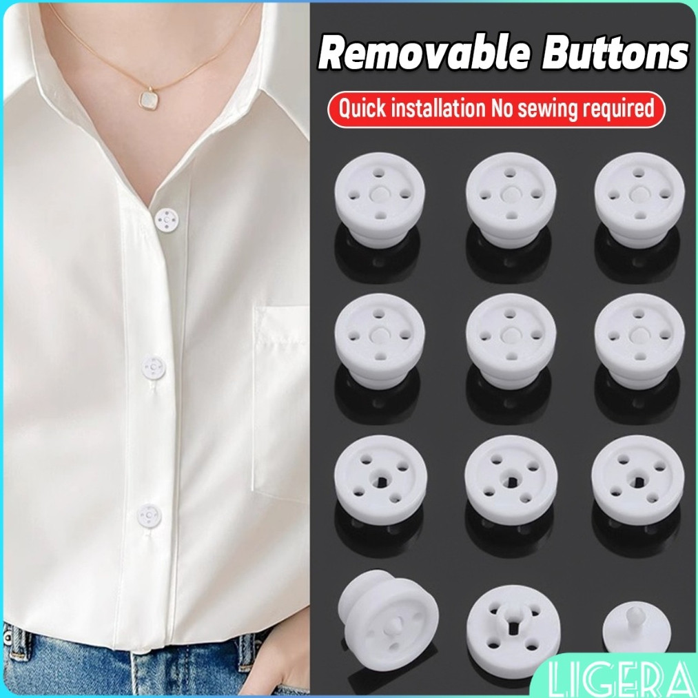 LGR Removable Shirt Buttons Plastic Button DIY Quick Installation ...