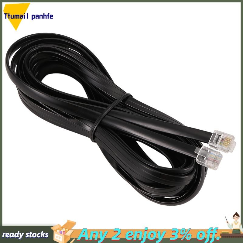 【ttumai4panhfe】6P6C RJ11 Telephone Extension Fax Modem Cable Line 5M ...
