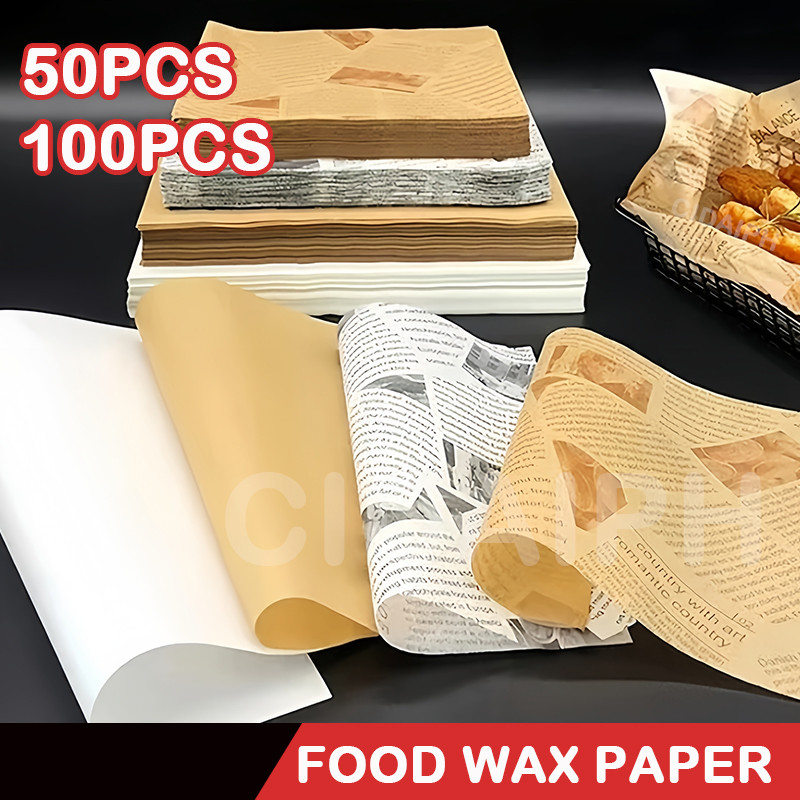 Food-Grade Oil-proof Burger Paper - Non-Stick, Absorbent Kitchen Wrap ...