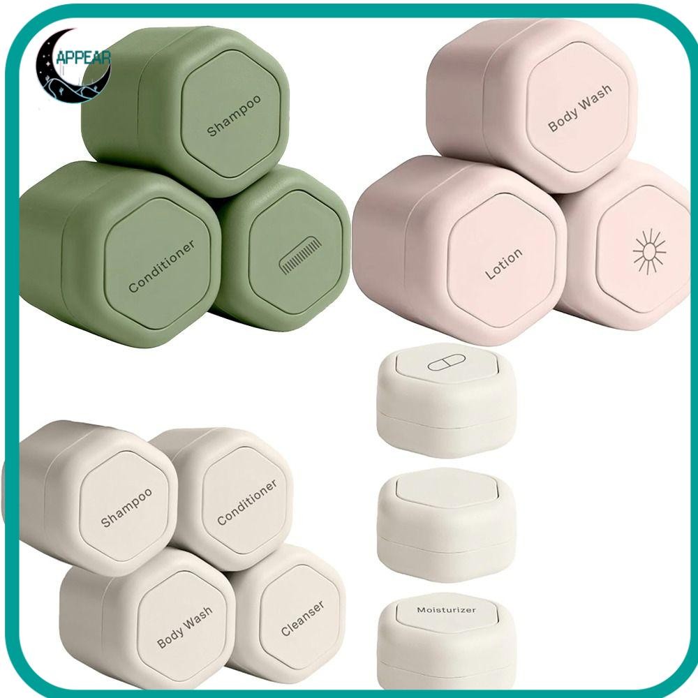 APPEAR 3Pcs Travel Containers, Empty Sample Jars Leak Proof Cosmetic ...