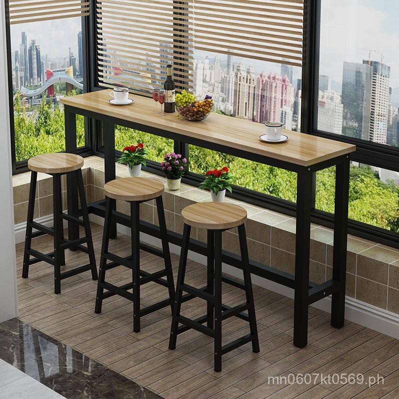 Narrow Table Long Table High Leg Table Milk Tea Shop Bar Counter Simple ...