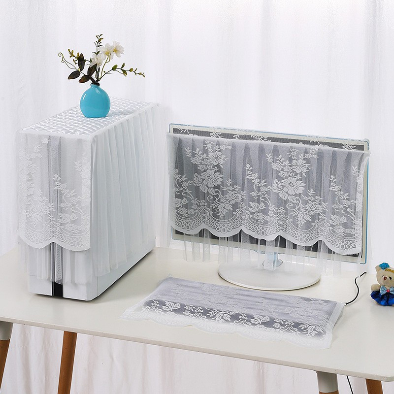 Lace Fabric Computer Cover Monitor Dust Cover | Shopee Philippines