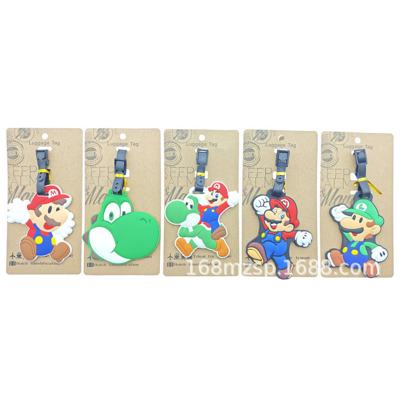7EQE Travel Boarding Pass Super Mario Mario Luggage Tag Boarding Pass ...