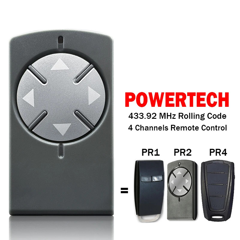 Powertech PR2 PR4 PR1 Gate Remote Control 433Mhz Rolling Code ...