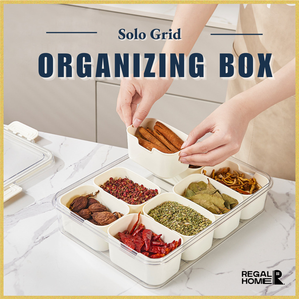 Tupperware 4/8 Grid Box Condiments Seasoning Organizer Fresh Box ...