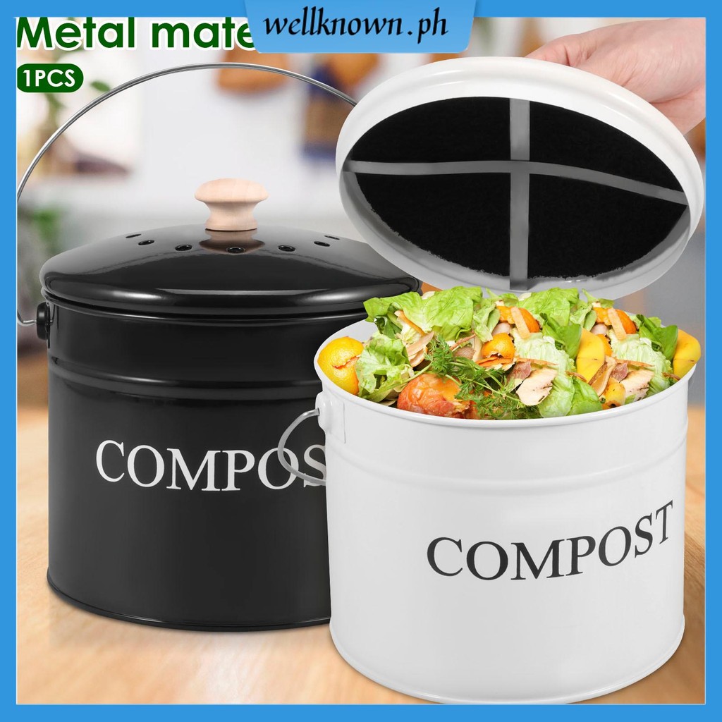 Kitchen Compost Bin 0.8 Gallon Smell Resistant Countertop Compost Bin ...