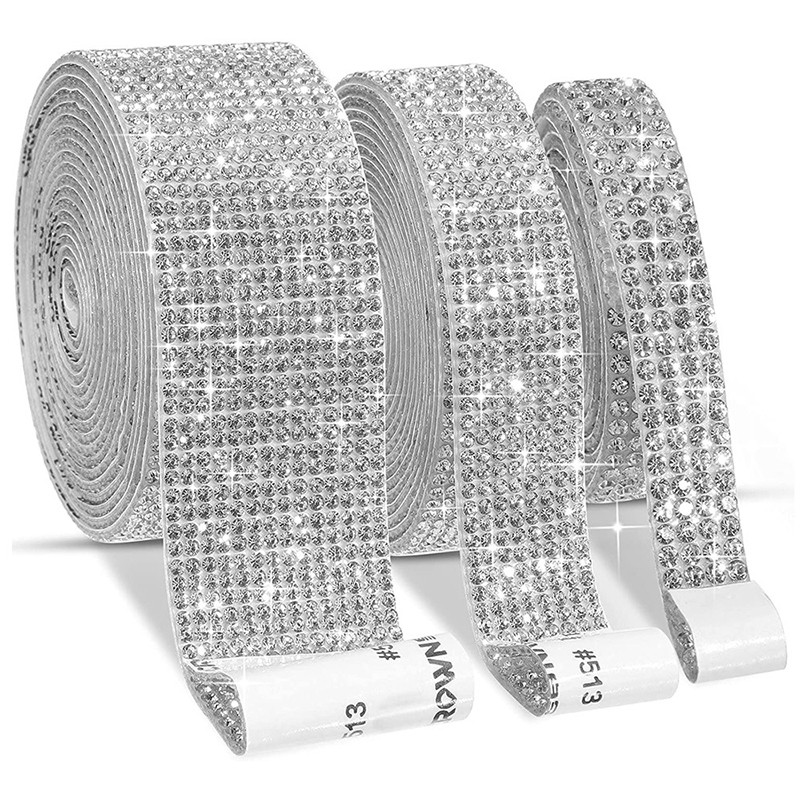 Self-Adhesive Rhinestone Sticker Glitter Crystals Diamond Ribbon 2mm ...
