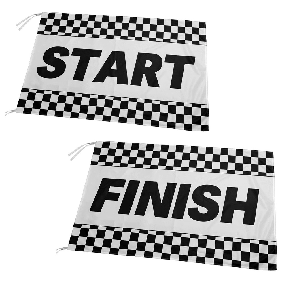 Start/Finish Racing Flag Black & White Star Design | Shopee Philippines