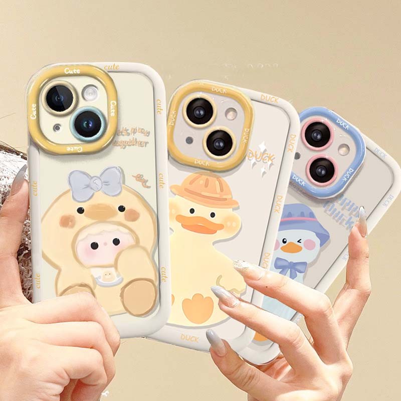 Iphone 12 Lovely Duck Case 3D Cute Duck Relieve The Pressure