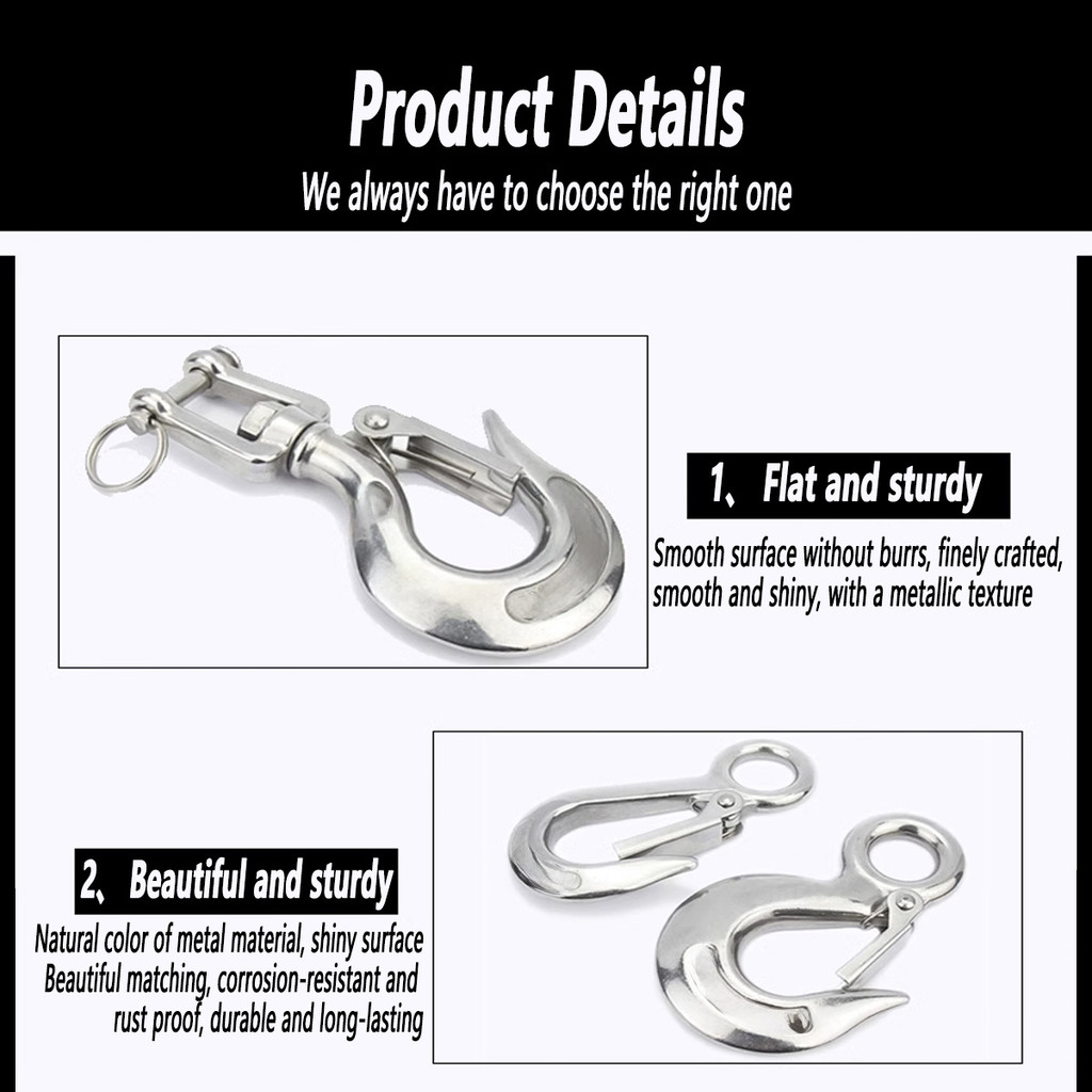 Stainless Steel Cargo Hook Directional Rotating Tick Crane Wire Rope ...