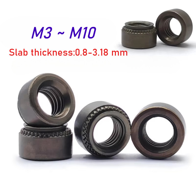 thumbnail image 2 of Stainless Steel Rivet Nuts 100-Pack M3-2 Carbon Steel Rivet Nuts - Self- Clinching Threaded Inserts Stainless Steel Rivets 2 of 14