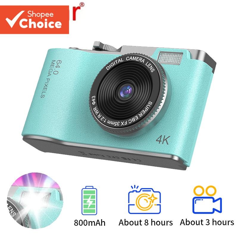 HD Digital Camera 4K 64MP Photography Camera Video Camcorder 2.4 inch ...
