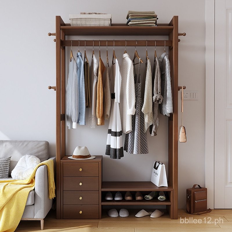 Solid Wood Elegant Coat Rack with Integrated Multifunctional Storage ...