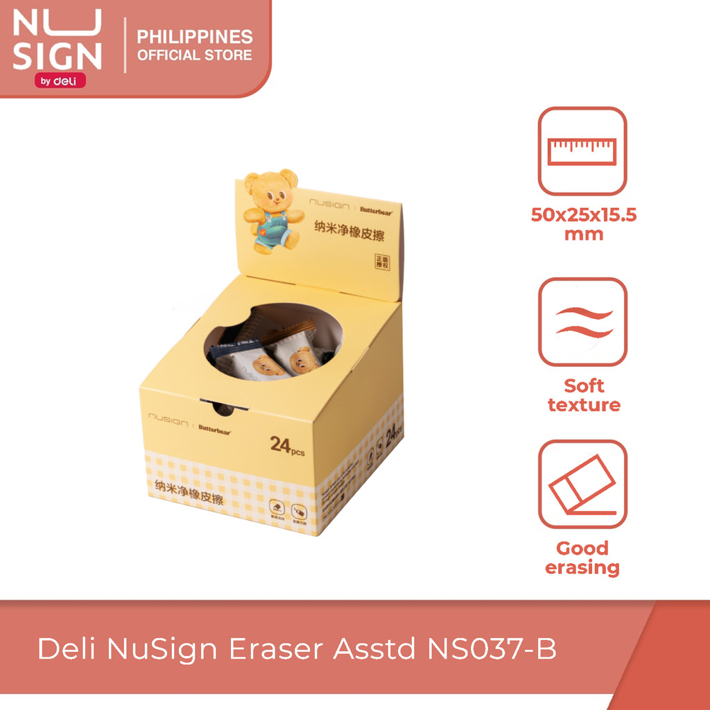 Deli NS037-B NuSign Eraser Asstd | Shopee Philippines