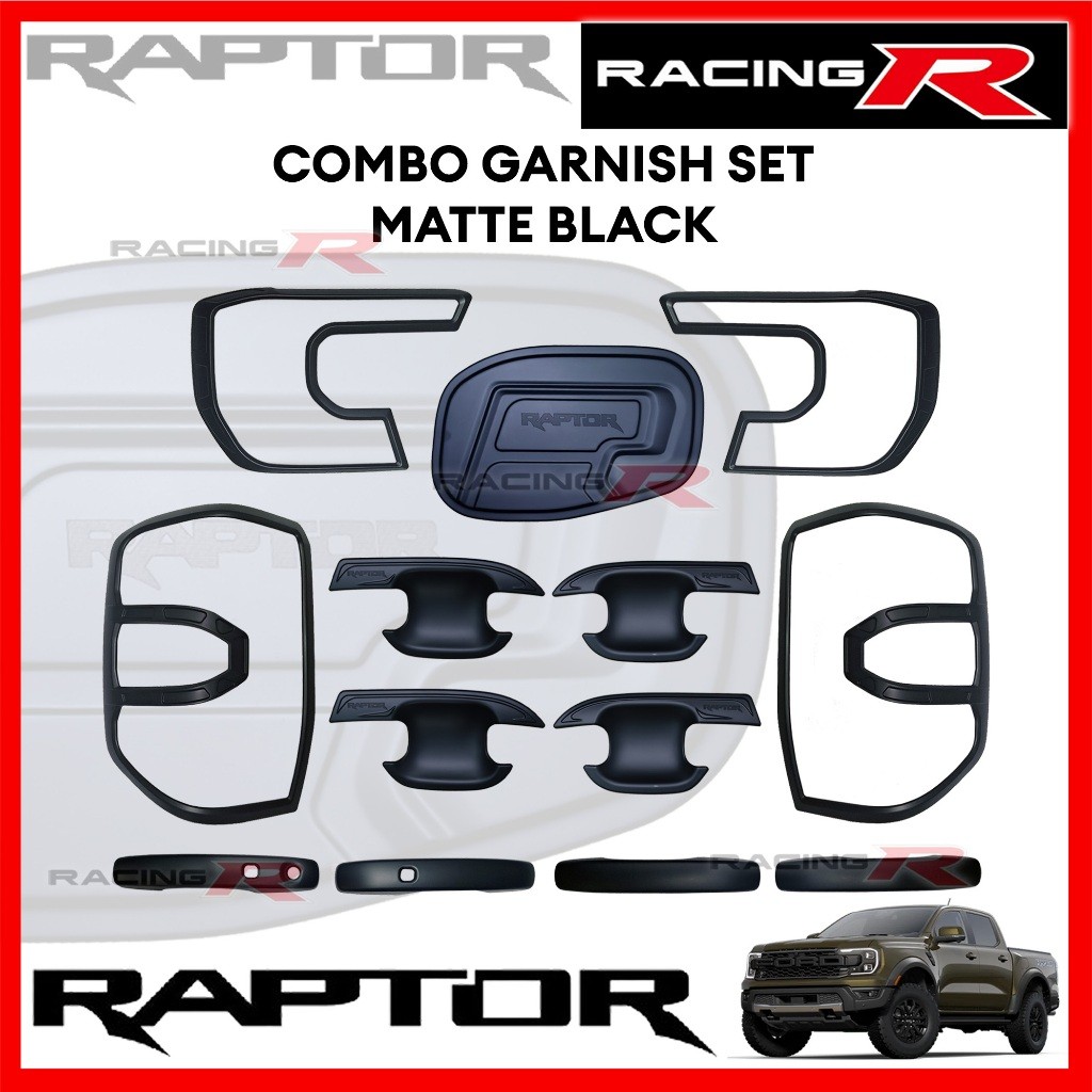 Ford Next-Gen Ranger RAPTOR 2023 to 2025 Garnish Combo Set Cover Matte ...