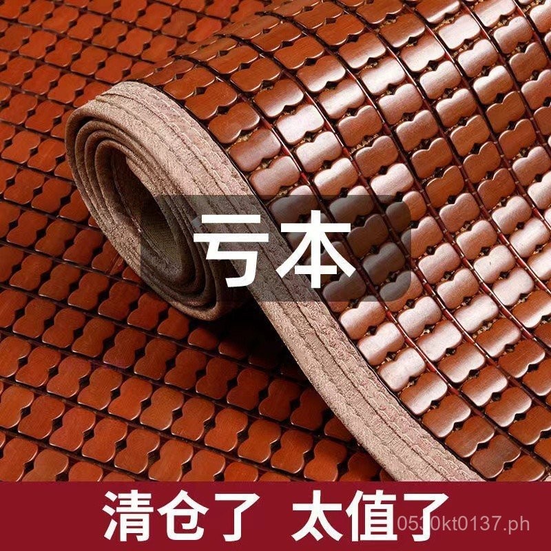 Bamboo Block Folding Mat.Carbonized Cooling Mat Rice Single Double ...