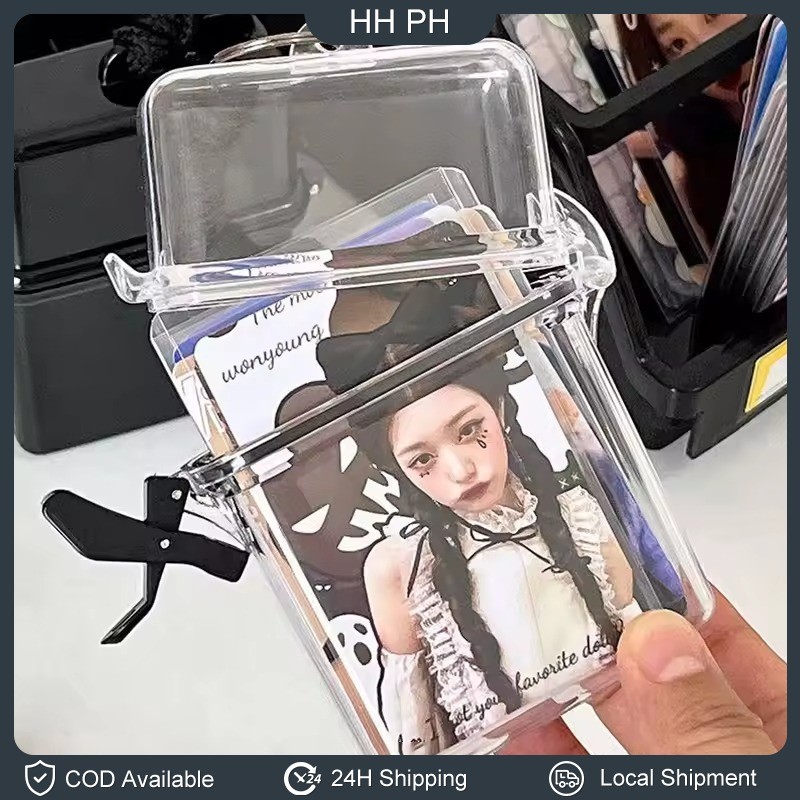 Mini Card Box Idol Photocards Case Plastics Photos Earphone Collect Box ...