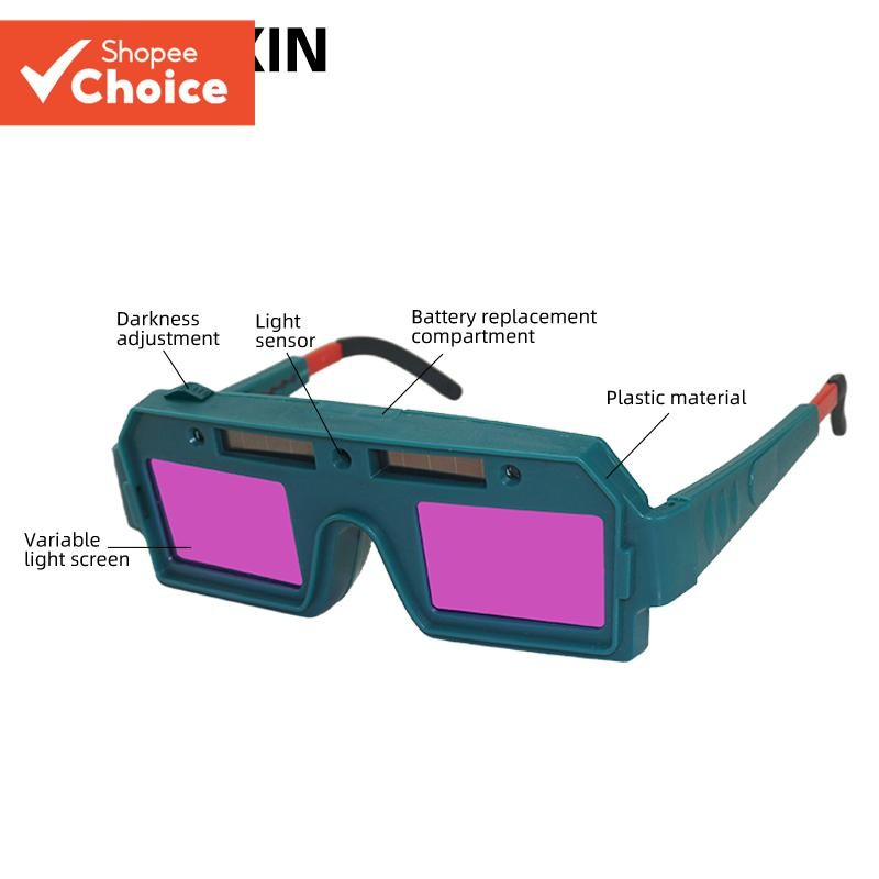 New Replaceable Battery, Adjustable Dimming Auto Dimming Safety Goggles ...